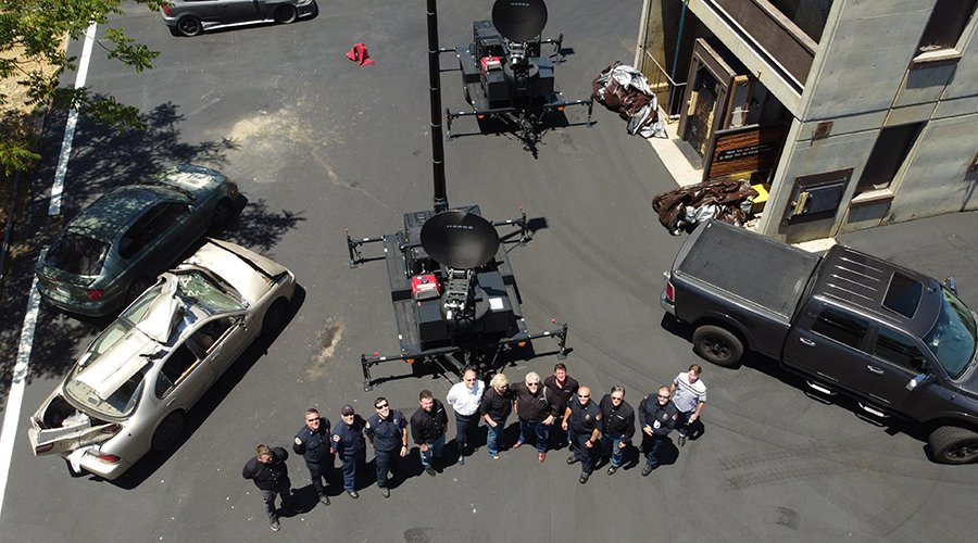 Aerial view of MOSES equipment